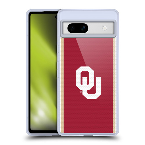 University of Oklahoma OU The University of Oklahoma Football Jersey Soft Gel Case for Google Pixel 7a