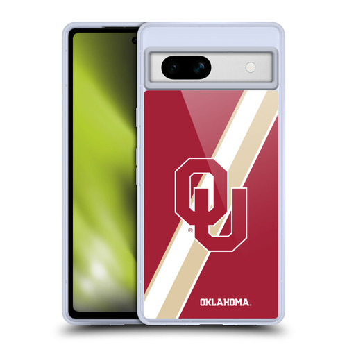 University of Oklahoma OU The University of Oklahoma Stripes Soft Gel Case for Google Pixel 7a
