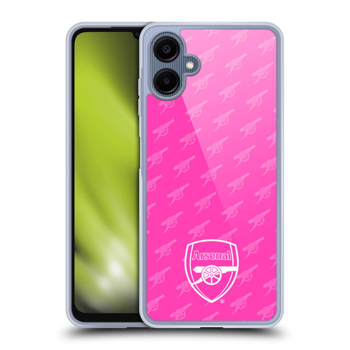 Arsenal FC Crest Patterns Pink Soft Gel Case for Samsung Galaxy A06 4G