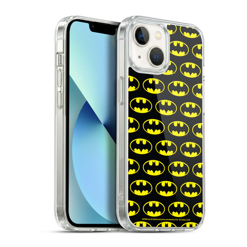 Batman DC Comics Logos Patterns Soft Gel Case for Apple iPhone 13
