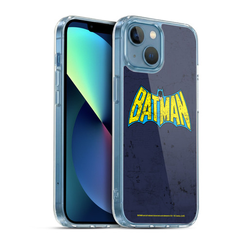 Batman DC Comics Logos Classic Distressed Look Soft Gel Case for Apple iPhone 13 Mini & MagSafe