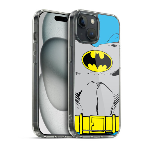 Batman DC Comics Logos Classic Costume Soft Gel Case for Apple iPhone 15 & MagSafe