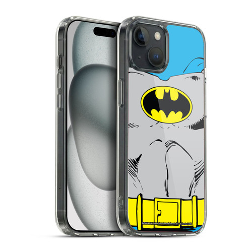 Batman DC Comics Logos Classic Costume Soft Gel Case for Apple iPhone 15 Plus & MagSafe