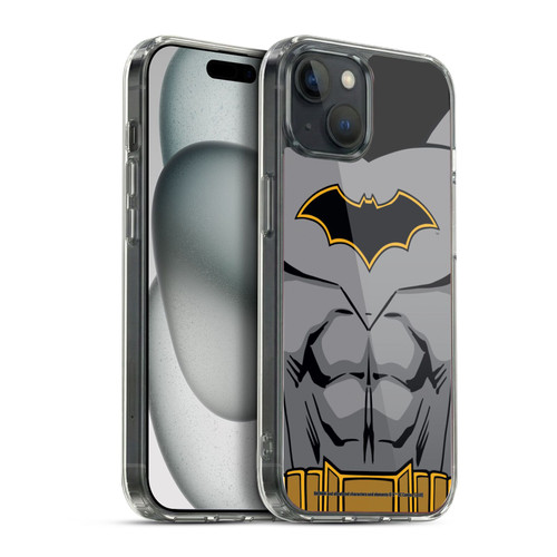 Batman DC Comics Logos Rebirth Costume Soft Gel Case for Apple iPhone 15 Plus & MagSafe