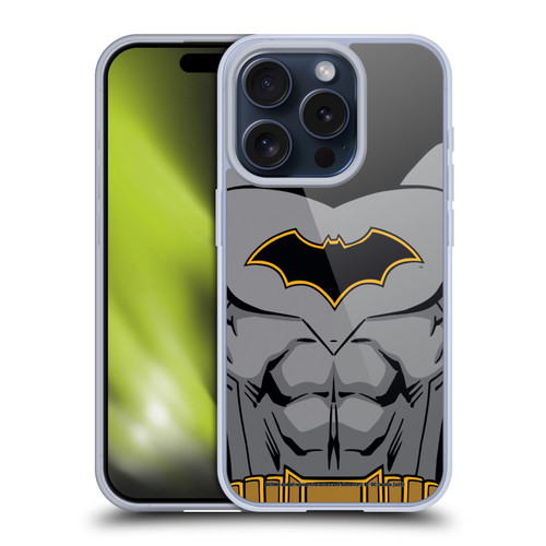 Batman DC Comics Logos Rebirth Costume Soft Gel Case for Apple iPhone 15 Pro & MagSafe