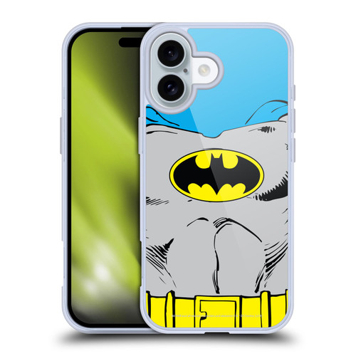 Batman DC Comics Logos Classic Costume Soft Gel Case for Apple iPhone 16 & MagSafe