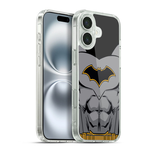 Batman DC Comics Logos Rebirth Costume Soft Gel Case for Apple iPhone 16 Plus & MagSafe