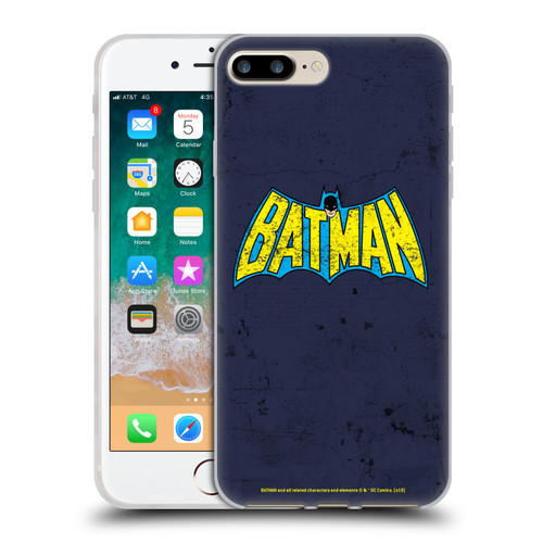 Batman DC Comics Logos Classic Distressed Look Soft Gel Case for Apple iPhone 7 Plus / iPhone 8 Plus & MagSafe