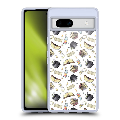 Harry Potter Deathly Hallows XIII Hogwarts Pattern Soft Gel Case for Google Pixel 7a