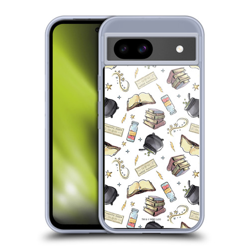 Harry Potter Deathly Hallows XIII Hogwarts Pattern Soft Gel Case for Google Pixel 8a