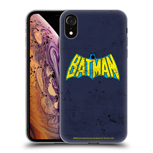 Batman DC Comics Logos Classic Distressed Look Soft Gel Case for Apple iPhone XR