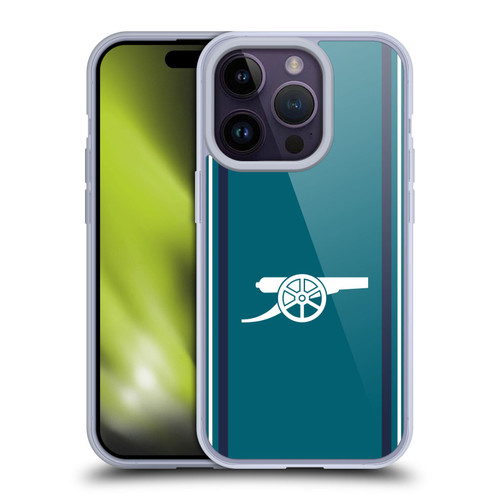 Arsenal FC 2023/24 Crest Kit Third Soft Gel Case for Apple iPhone 14 Pro & MagSafe