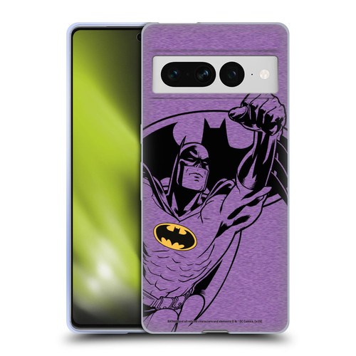 Batman DC Comics Logos Purple Soft Gel Case for Google Pixel 7 Pro