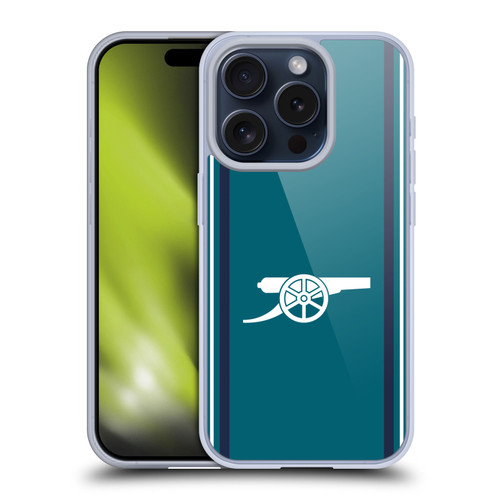 Arsenal FC 2023/24 Crest Kit Third Soft Gel Case for Apple iPhone 15 Pro & MagSafe