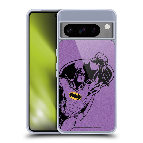 Batman DC Comics Logos Purple Soft Gel Case for Google Pixel 8 Pro