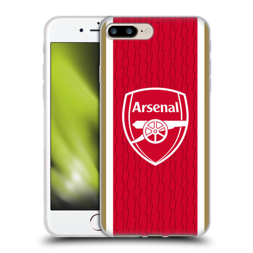 Arsenal FC 2023/24 Crest Kit Home Soft Gel Case for Apple iPhone 7 Plus / iPhone 8 Plus & MagSafe