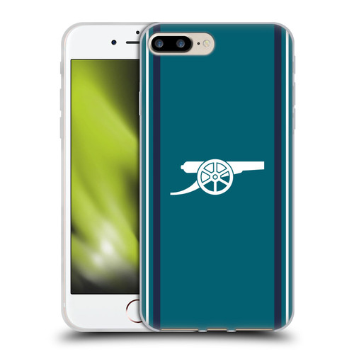 Arsenal FC 2023/24 Crest Kit Third Soft Gel Case for Apple iPhone 7 Plus / iPhone 8 Plus & MagSafe