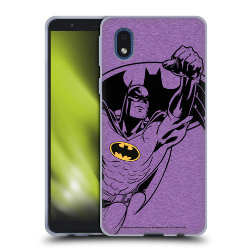 Batman DC Comics Logos Purple Soft Gel Case for Samsung Galaxy A01 Core (2020)