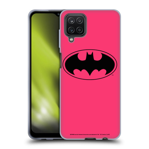 Batman DC Comics Logos Pink Soft Gel Case for Samsung Galaxy A12 (2020)