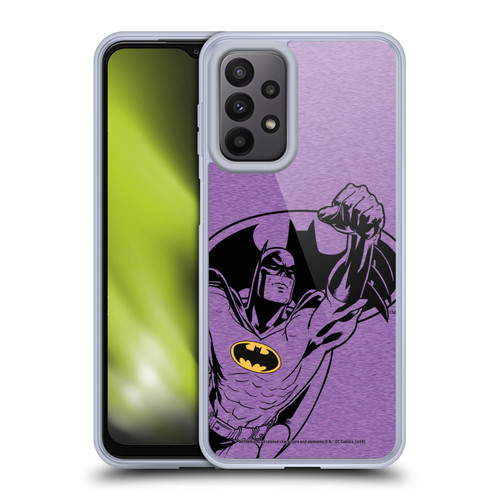 Batman DC Comics Logos Purple Soft Gel Case for Samsung Galaxy A23 / 5G (2022)