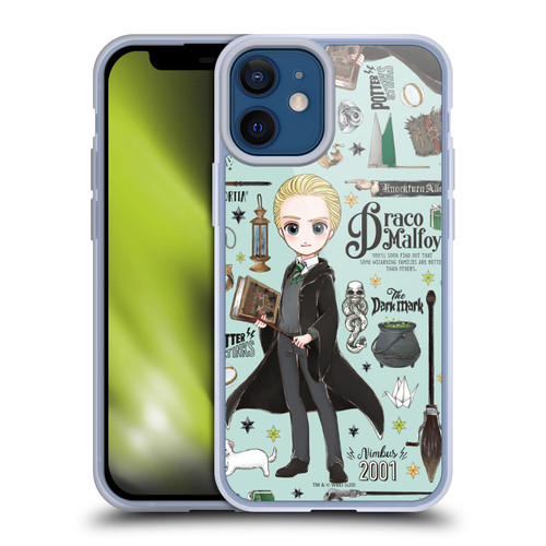 Harry Potter Deathly Hallows XXXVII Draco Pattern Soft Gel Case for Apple iPhone 12 Mini & MagSafe