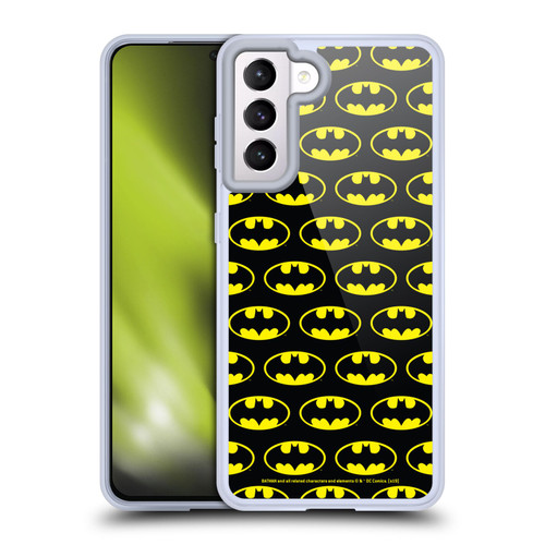Batman DC Comics Logos Patterns Soft Gel Case for Samsung Galaxy S21 5G & MagSafe