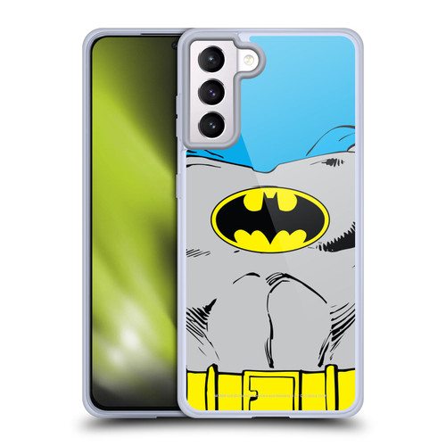 Batman DC Comics Logos Classic Costume Soft Gel Case for Samsung Galaxy S21+ 5G & MagSafe