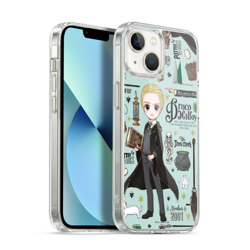 Harry Potter Deathly Hallows XXXVII Draco Pattern Soft Gel Case for Apple iPhone 13