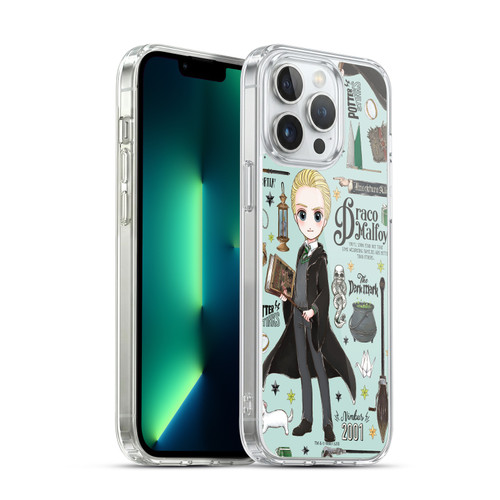 Harry Potter Deathly Hallows XXXVII Draco Pattern Soft Gel Case for Apple iPhone 13 Pro Max & MagSafe