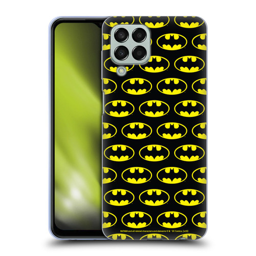 Batman DC Comics Logos Patterns Soft Gel Case for Samsung Galaxy M33 (2022)