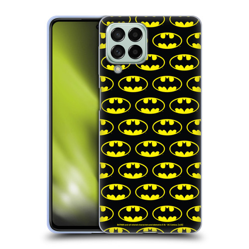 Batman DC Comics Logos Patterns Soft Gel Case for Samsung Galaxy M53 (2022)