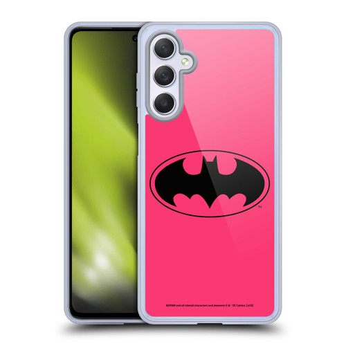 Batman DC Comics Logos Pink Soft Gel Case for Samsung Galaxy M54 5G