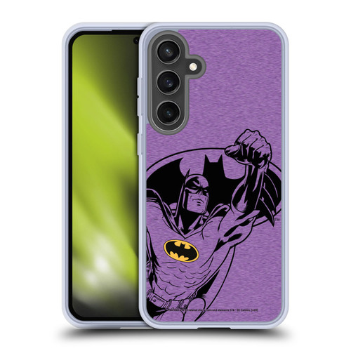 Batman DC Comics Logos Purple Soft Gel Case for Samsung Galaxy S24 FE & MagSafe