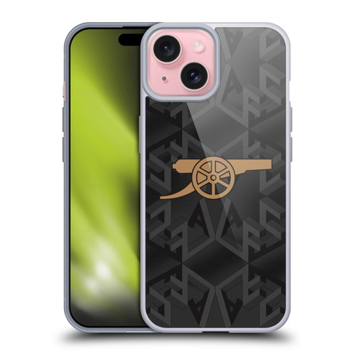 Arsenal FC 2022/23 Crest Kit Away Soft Gel Case for Apple iPhone 15
