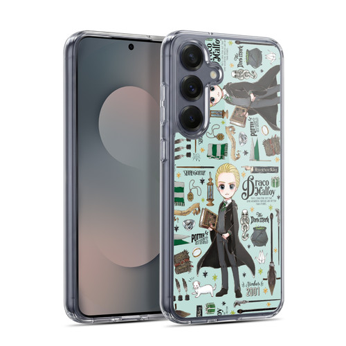 Harry Potter Deathly Hallows XXXVII Draco Pattern Soft Gel Case for Samsung Galaxy S25 & MagSafe