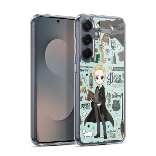 Harry Potter Deathly Hallows XXXVII Draco Pattern Soft Gel Case for Samsung Galaxy S25+ & MagSafe