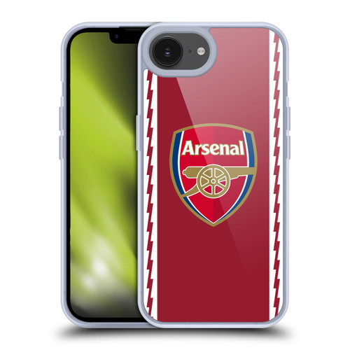 Arsenal FC 2022/23 Crest Kit Home Soft Gel Case for Apple iPhone 16e