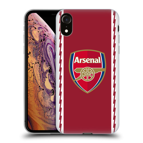 Arsenal FC 2022/23 Crest Kit Home Soft Gel Case for Apple iPhone XR