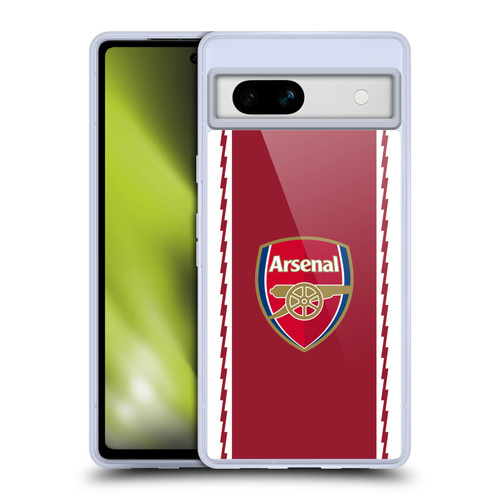 Arsenal FC 2022/23 Crest Kit Home Soft Gel Case for Google Pixel 7a