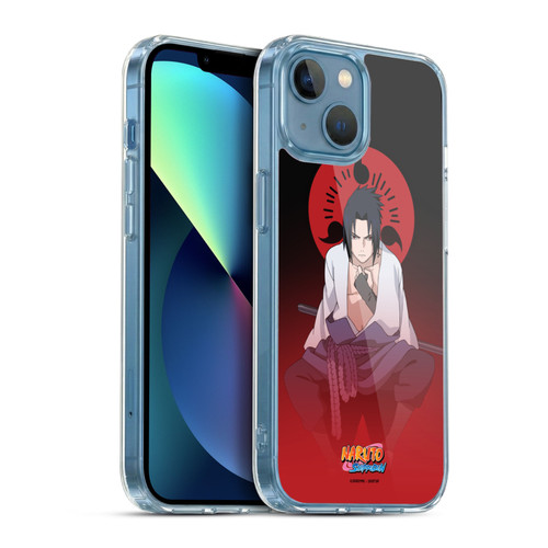 Naruto Shippuden Character Art Sasuke Uchiha Soft Gel Case for Apple iPhone 13 Mini & MagSafe