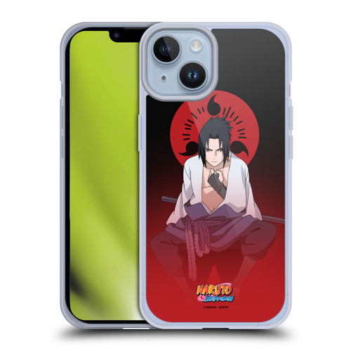 Naruto Shippuden Character Art Sasuke Uchiha Soft Gel Case for Apple iPhone 14