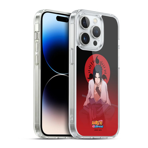Naruto Shippuden Character Art Sasuke Uchiha Soft Gel Case for Apple iPhone 14 Pro & MagSafe