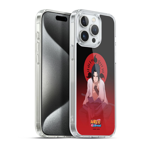 Naruto Shippuden Character Art Sasuke Uchiha Soft Gel Case for Apple iPhone 15 Pro Max & MagSafe