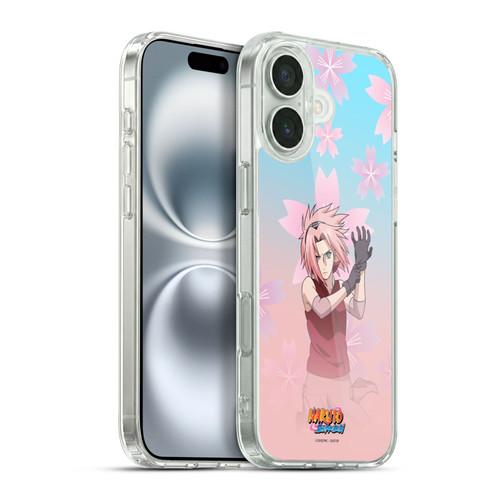 Naruto Shippuden Character Art Sakura Haruno Soft Gel Case for Apple iPhone 16 Plus & MagSafe