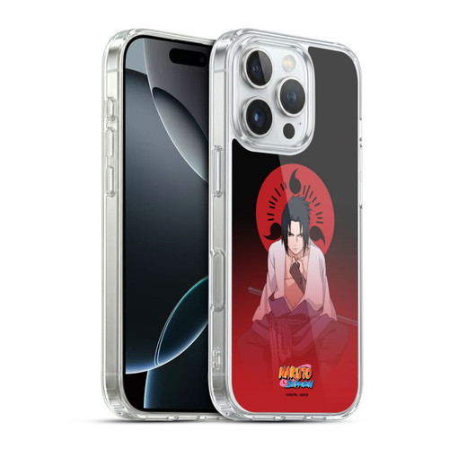 Naruto Shippuden Character Art Sasuke Uchiha Soft Gel Case for Apple iPhone 16 Pro & MagSafe