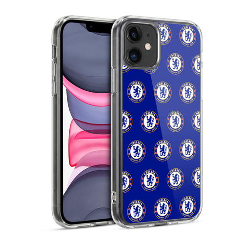 Chelsea Football Club Crest Pattern Soft Gel Case for Apple iPhone 11