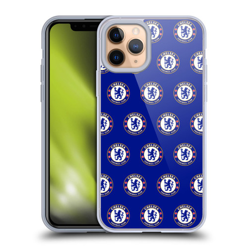 Chelsea Football Club Crest Pattern Soft Gel Case for Apple iPhone 11 Pro & MagSafe