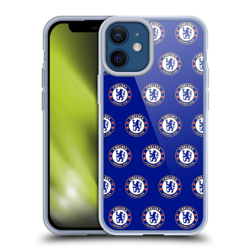 Chelsea Football Club Crest Pattern Soft Gel Case for Apple iPhone 12 Mini & MagSafe