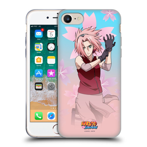 Naruto Shippuden Character Art Sakura Haruno Soft Gel Case for Apple iPhone 7 / 8 / SE 2020 & 2022 & MagSafe