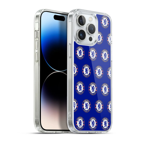 Chelsea Football Club Crest Pattern Soft Gel Case for Apple iPhone 13 Pro Max & MagSafe